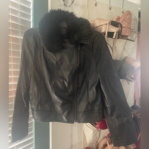 EUC faux leather Moto jacket